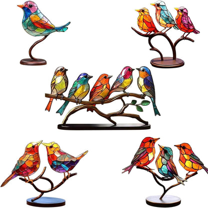 Vibrant Bird Figurine Decorative Desk Ornaments