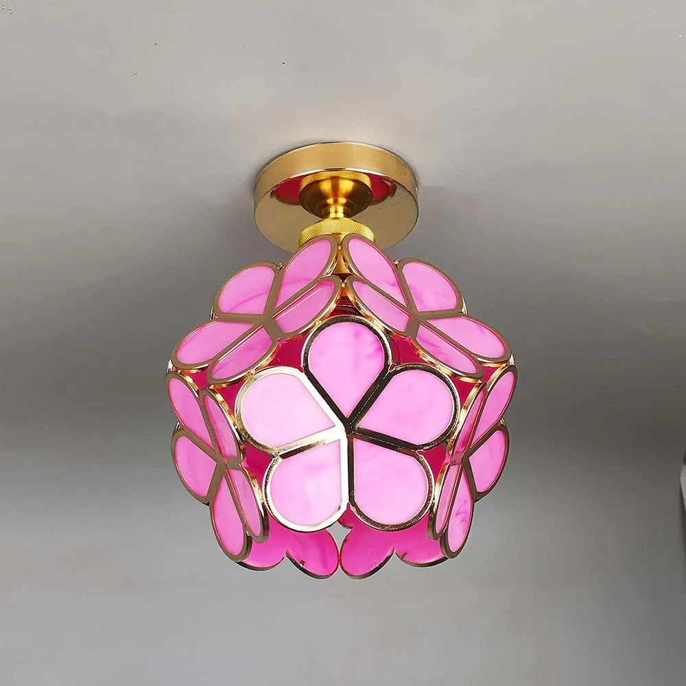 Beautiful Glass Floral Pendant Light