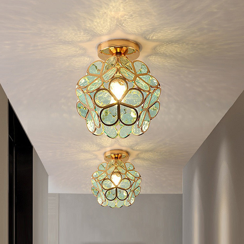 Beautiful Glass Floral Pendant Light