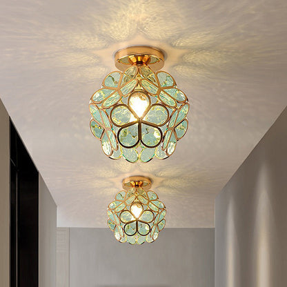Beautiful Glass Floral Pendant Light