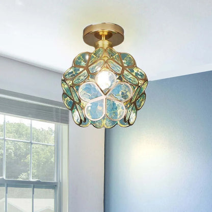 Beautiful Glass Floral Pendant Light