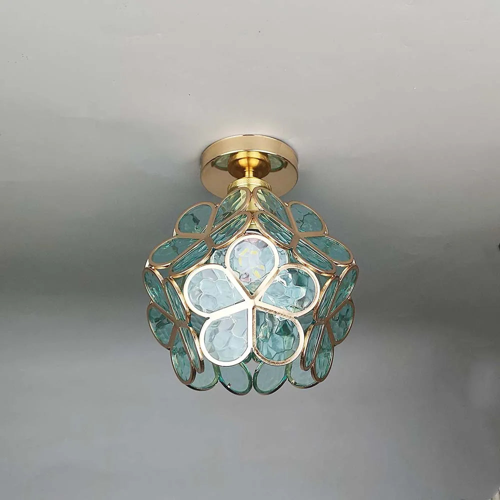 Beautiful Glass Floral Pendant Light