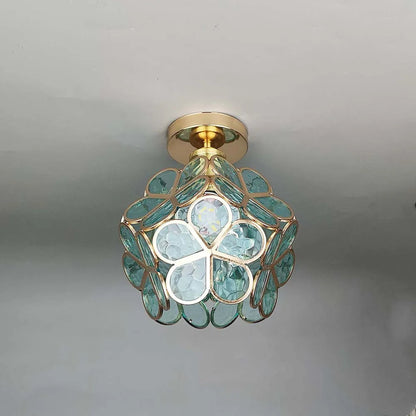 Beautiful Glass Floral Pendant Light
