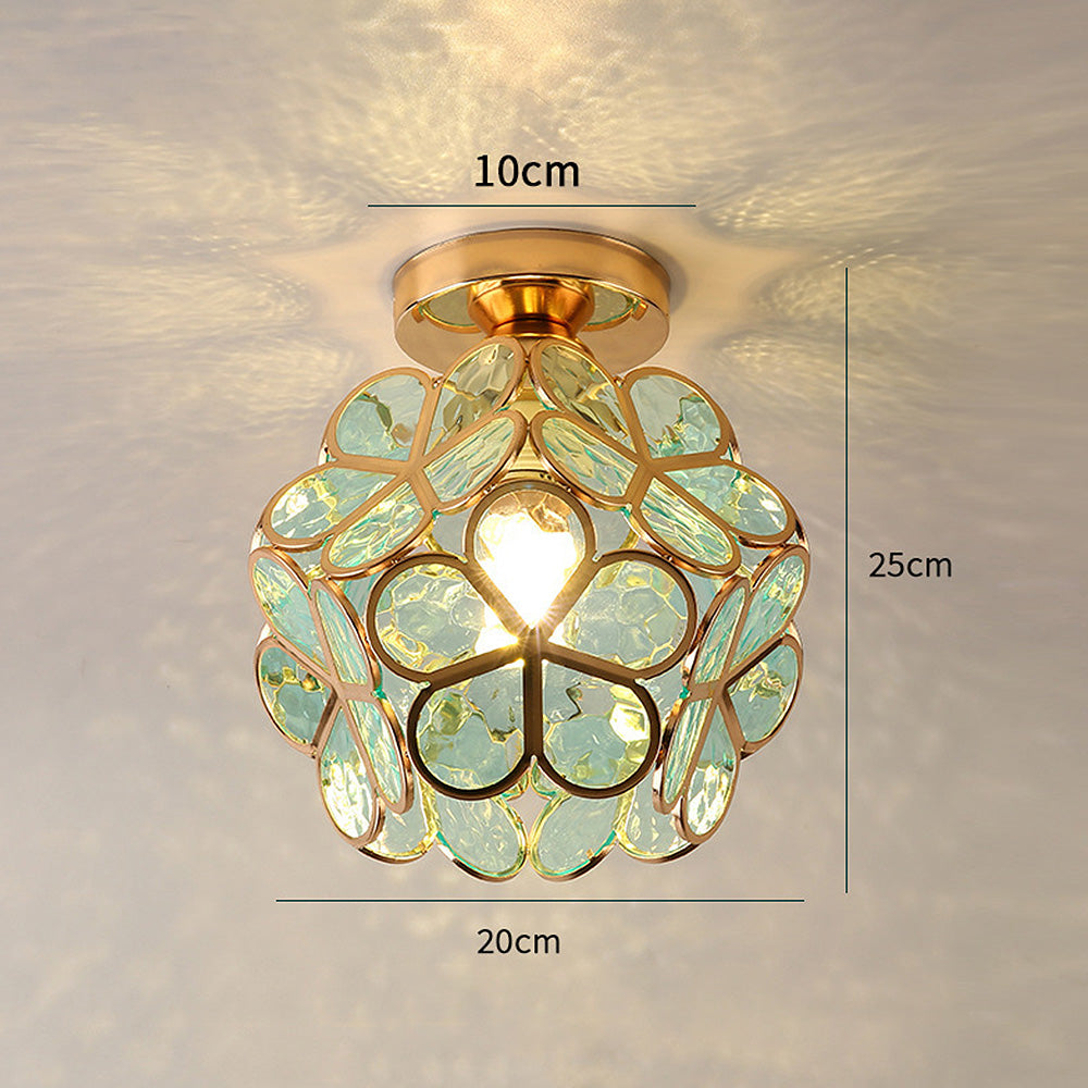 Beautiful Glass Floral Pendant Light