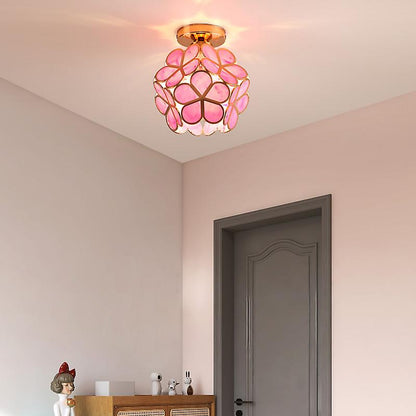 Beautiful Glass Floral Pendant Light