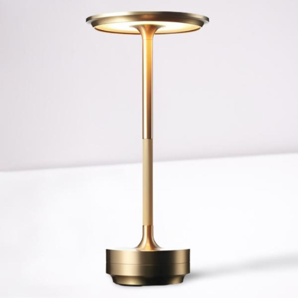 Compact LED Desk Lamp, Rechargeable and Dimmable