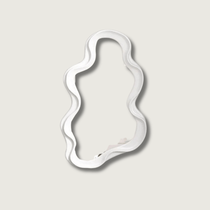 White Round Hanging Wall Mirror for Living Room