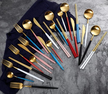 Premium Stainless Steel 24pc Cutlery Set
