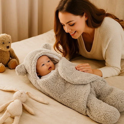 Adorable Bear Baby Blanket and Pajama Set