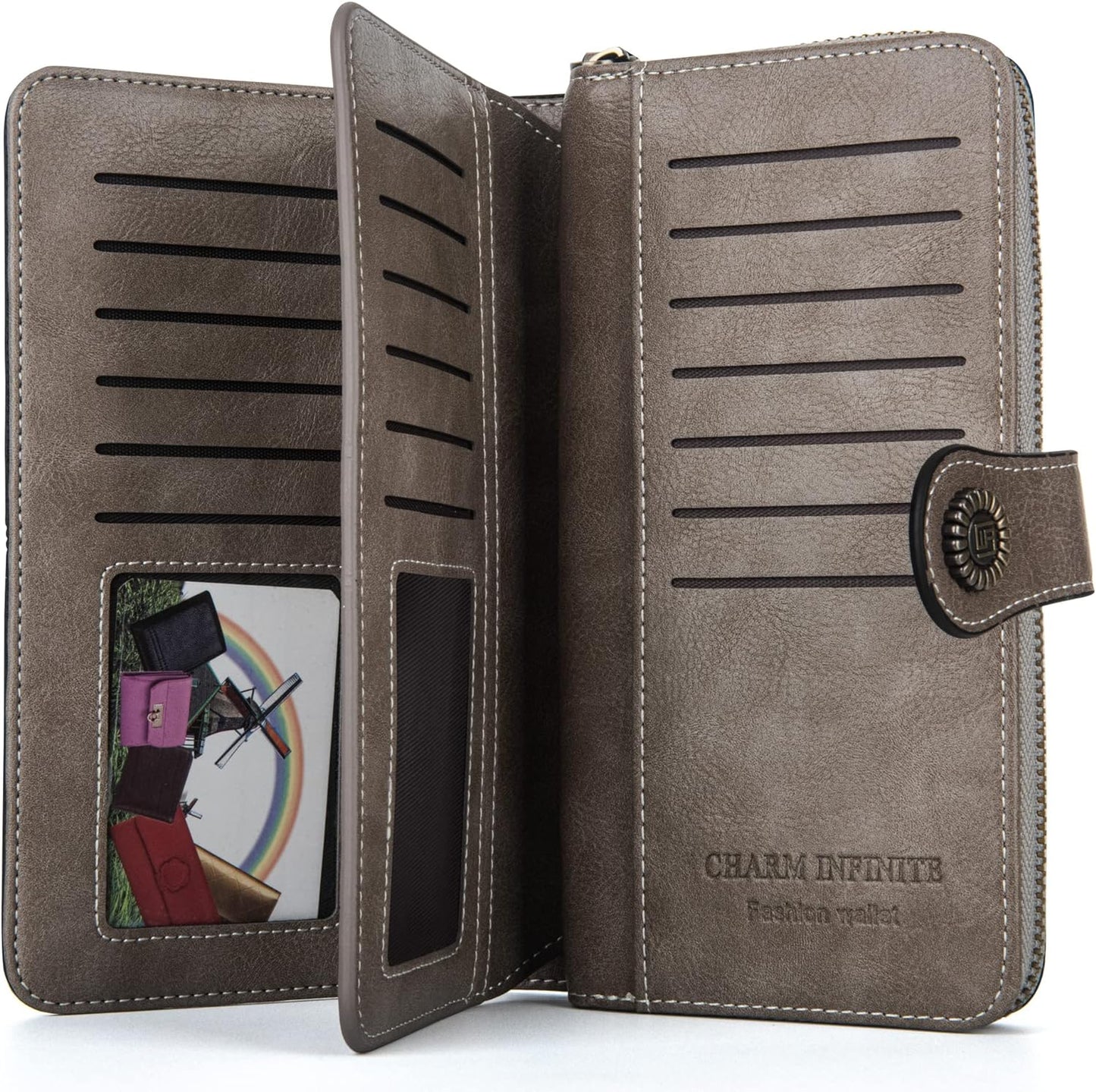 Fashionable Genuine Leather Wristlet Wallet