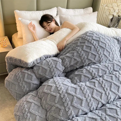 Soft Plush Winter Duvet Cover - Warm Fleece Bedding