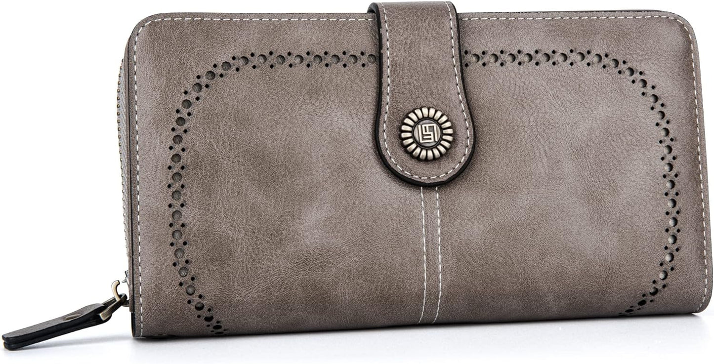 Fashionable Genuine Leather Wristlet Wallet