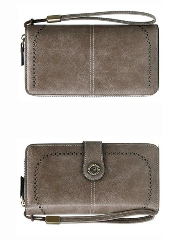 Fashionable Genuine Leather Wristlet Wallet