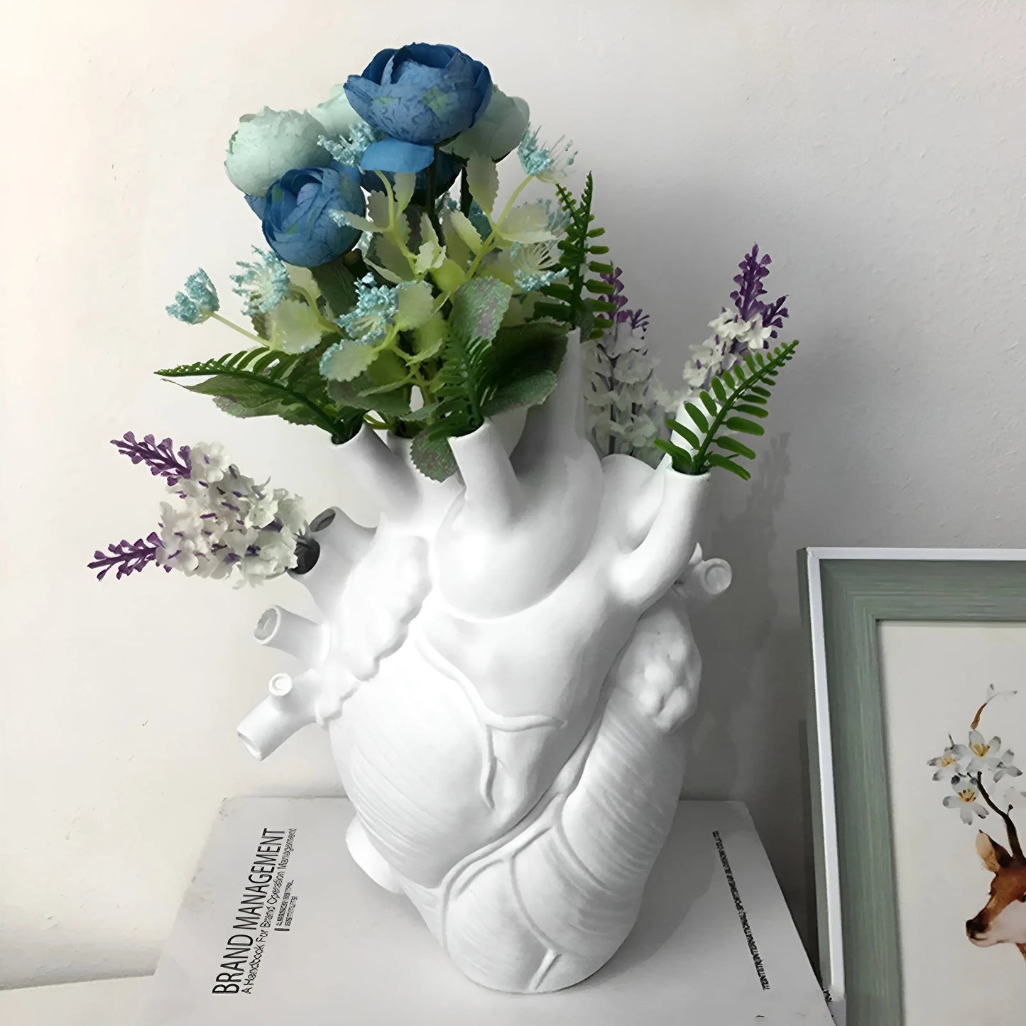 Colorful Greek Style Heart Shaped Vase
