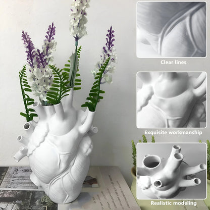 Colorful Greek Style Heart Shaped Vase