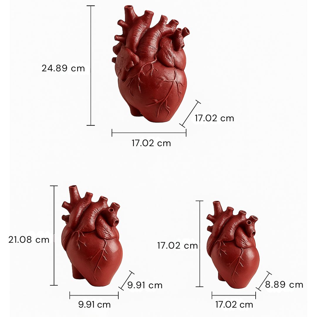 Colorful Greek Style Heart Shaped Vase