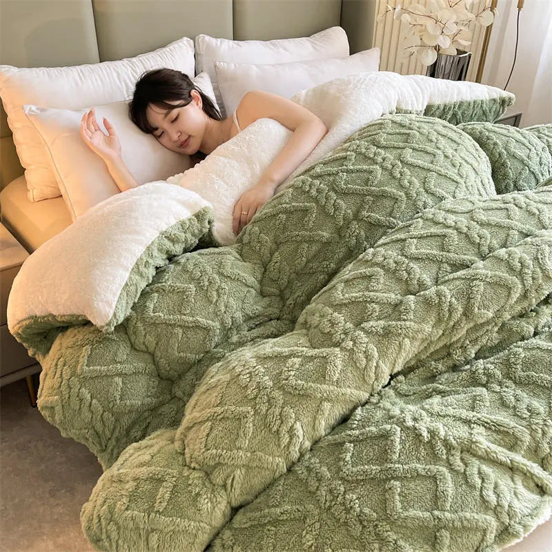 Soft Plush Winter Duvet Cover - Warm Fleece Bedding