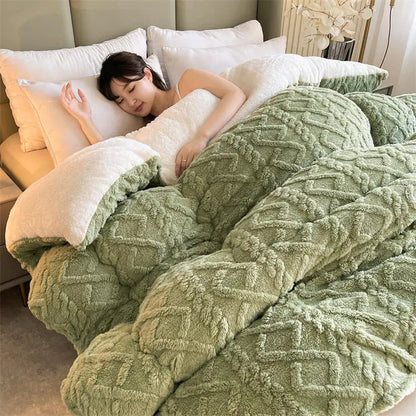 Soft Plush Winter Duvet Cover - Warm Fleece Bedding