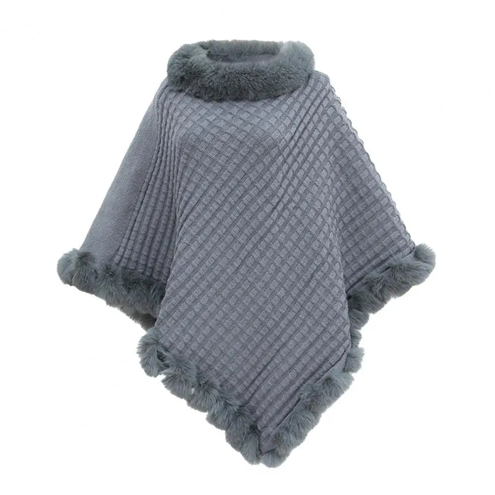 Soft Faux Fur Wrap Cape for Ladies