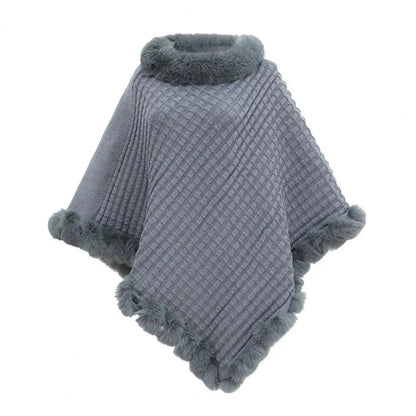 Soft Faux Fur Wrap Cape for Ladies