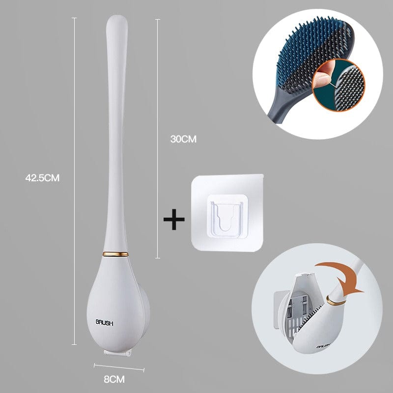 Soft Bending Toilet Cleaning Brush