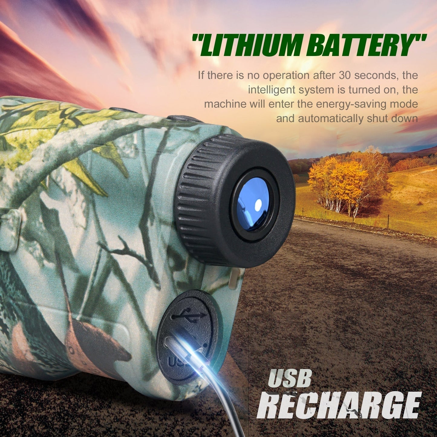 Compact Laser Distance Meter 1000m Waterproof Camo Rangefinder