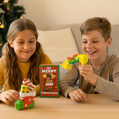 Colorful Kids Christmas Figurine Building Blocks Set
