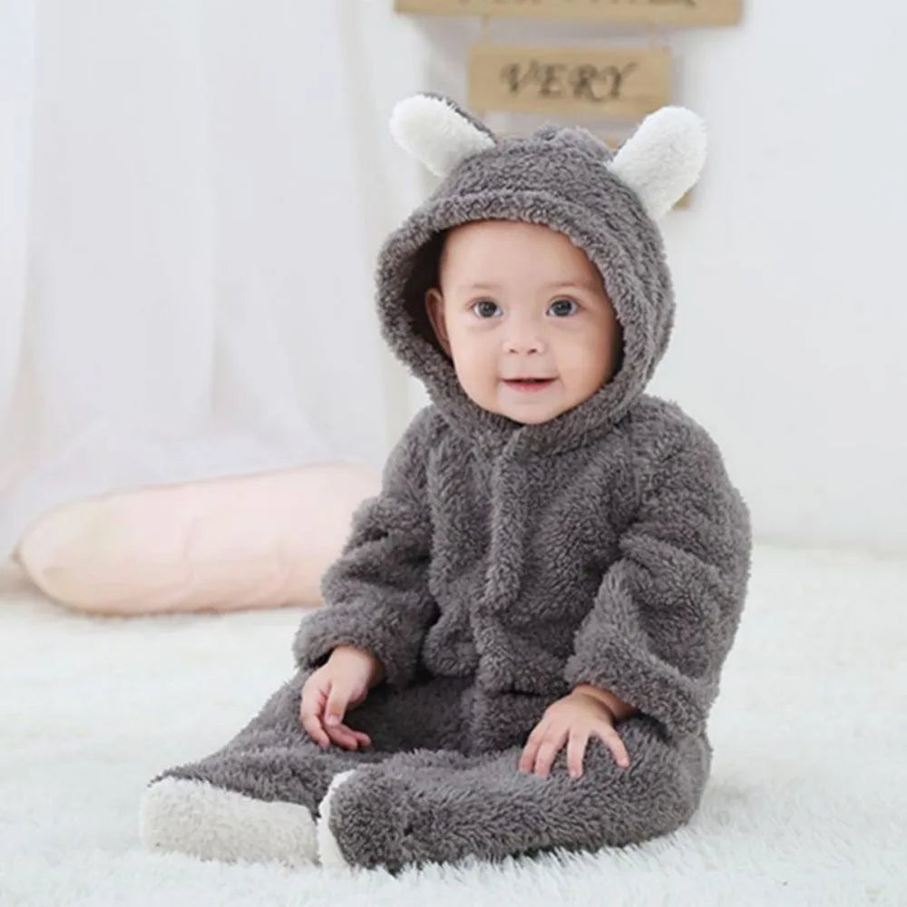 Adorable Infant Romper Bear Print