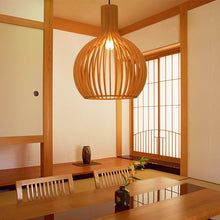 Rustic Wooden Hanging Lamp
