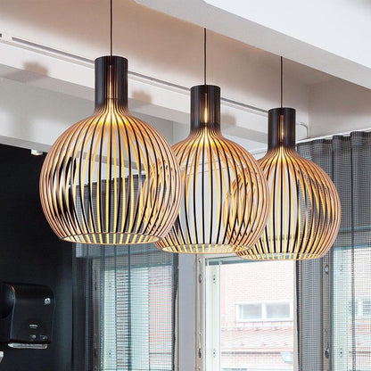 Rustic Wooden Hanging Lamp