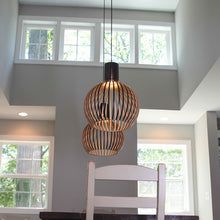 Rustic Wooden Hanging Lamp