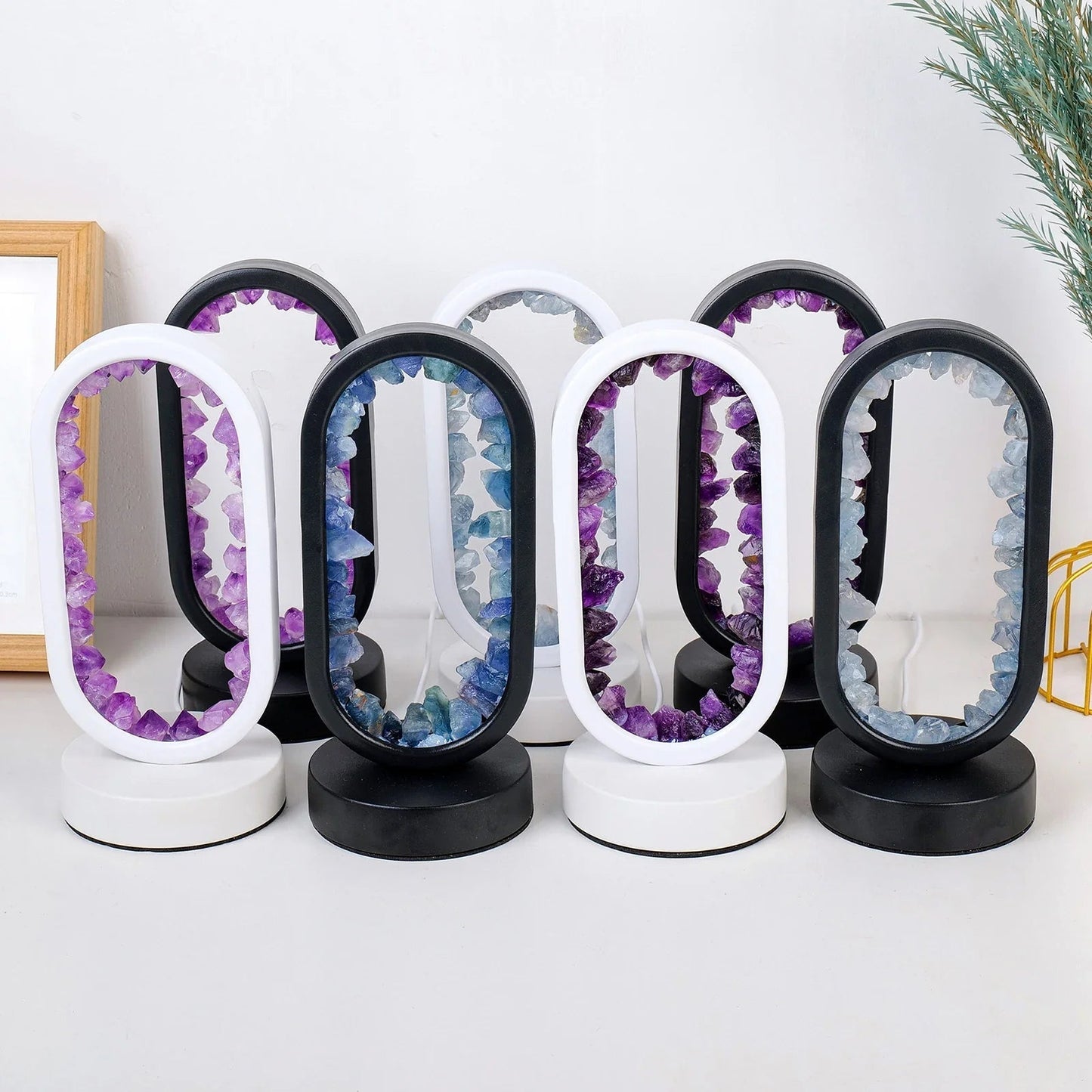 Purple Gemstone Table Lamp