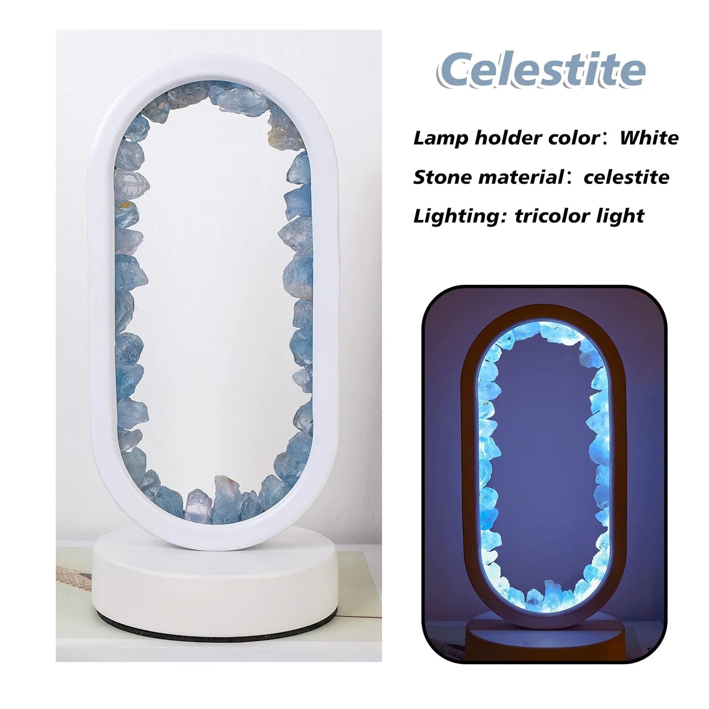 Purple Gemstone Table Lamp