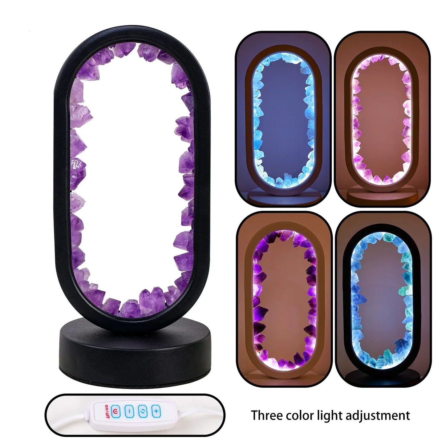 Purple Gemstone Table Lamp