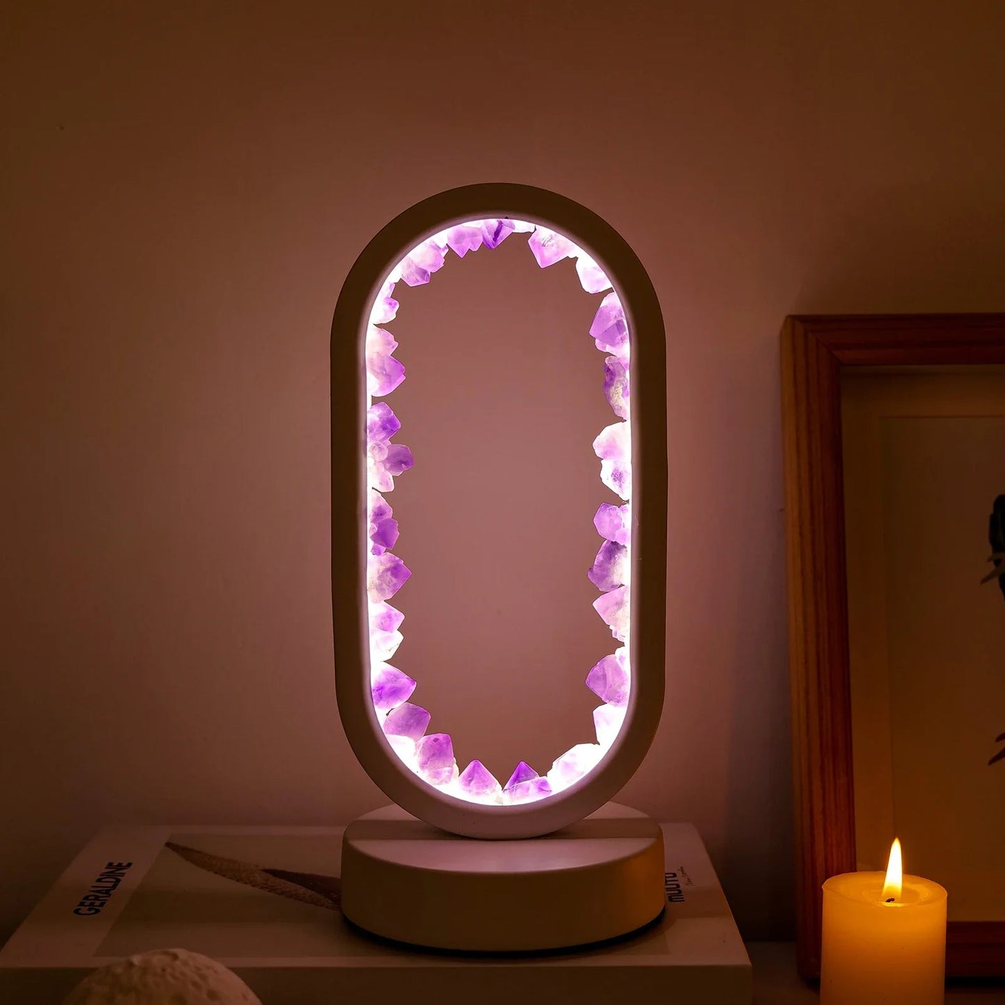 Purple Gemstone Table Lamp