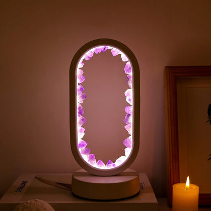 Purple Gemstone Table Lamp