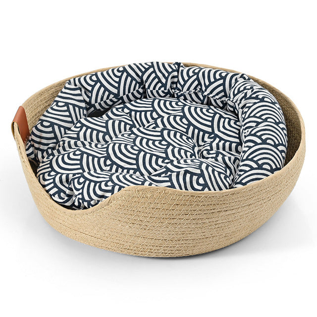 Cozy Plush Cat Bed - Soft Snooze Pillow