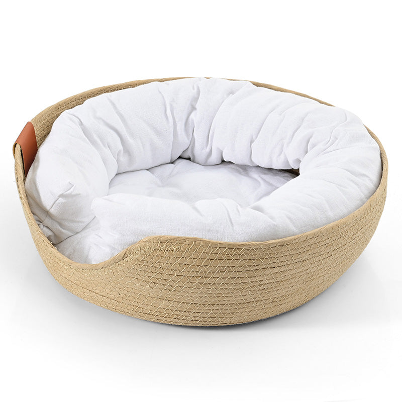 Cozy Plush Cat Bed - Soft Snooze Pillow