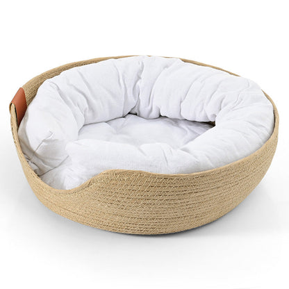 Cozy Plush Cat Bed - Soft Snooze Pillow