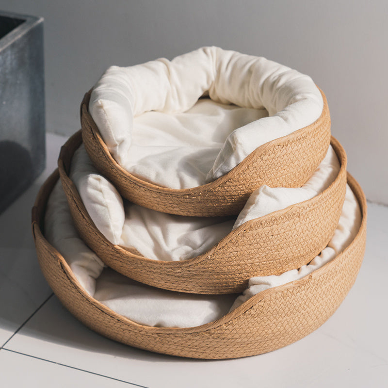 Cozy Plush Cat Bed - Soft Snooze Pillow