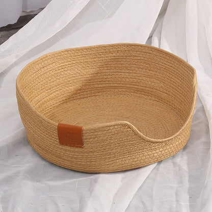 Cozy Plush Cat Bed - Soft Snooze Pillow