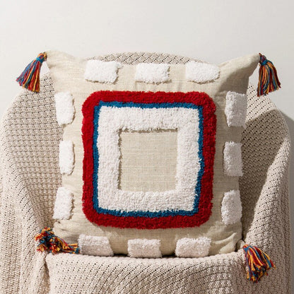 Colorful Moroccan Throw Pillow in Bohemian Style