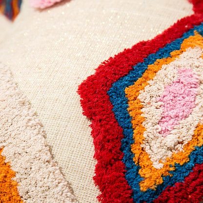 Colorful Moroccan Throw Pillow in Bohemian Style