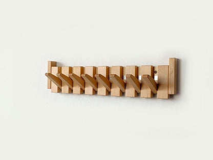 Rustic Wood Clothing Hook Rack