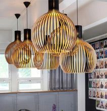 Rustic Wooden Hanging Lamp