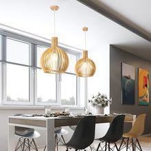 Rustic Wooden Hanging Lamp