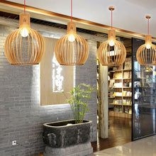 Rustic Wooden Hanging Lamp