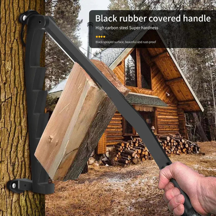 Compact Heavy Duty Firewood Splitter - Wall Mount Log Cutter