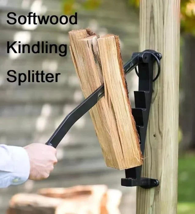 Compact Heavy Duty Firewood Splitter - Wall Mount Log Cutter