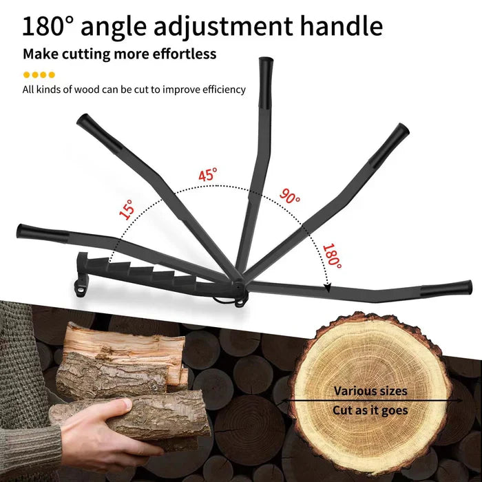 Compact Heavy Duty Firewood Splitter - Wall Mount Log Cutter